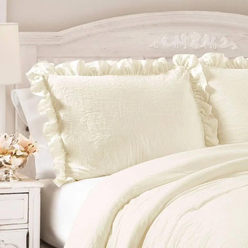 Lush Decor - Lush Décor 3pc Full/Queen Reyna Comforter Set Ivor Ivory